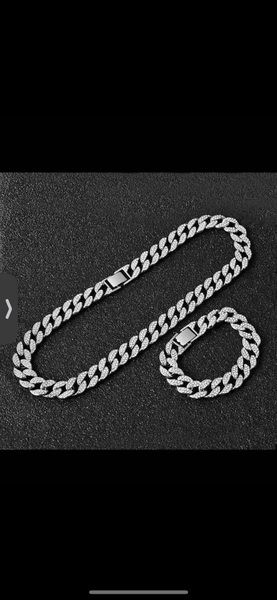 Chaîne homme avec bracelet  en acier inoxydable