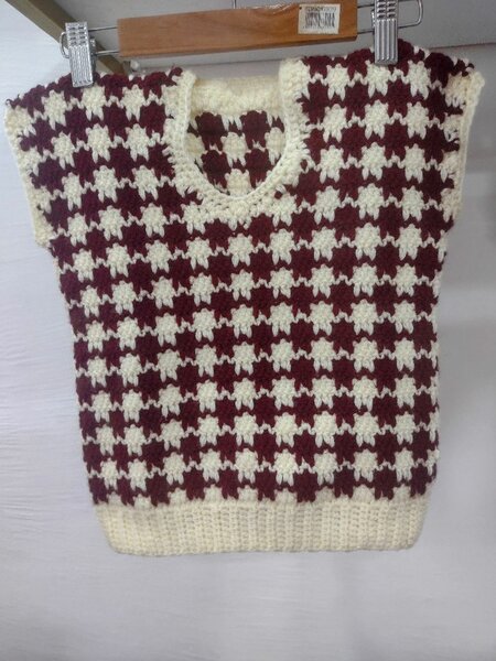 Gilet crocheté en laine