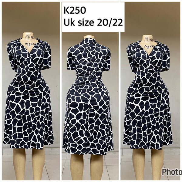 black dress with pattern