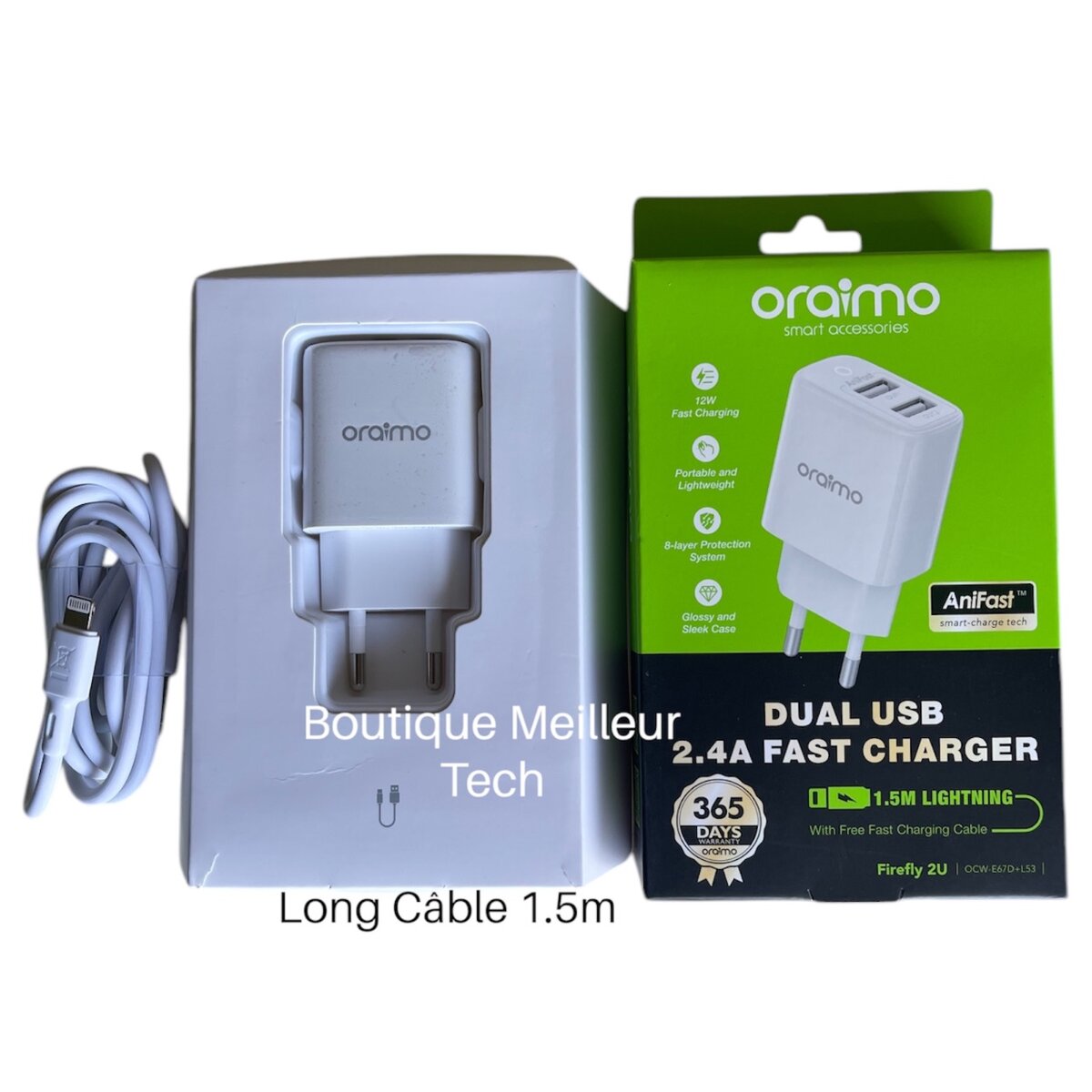 Chargeur IPhone  2 Ports Fire