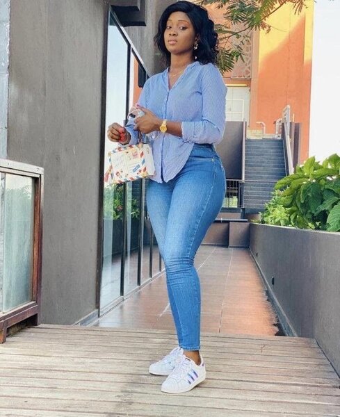 Jeans skinny taille haute