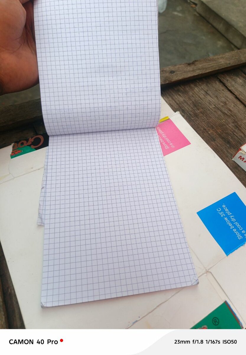 Bloc-notes à carreaux 120 pages