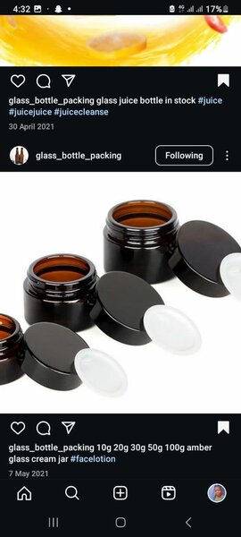 Glass cosmetic bottles,jar,etc