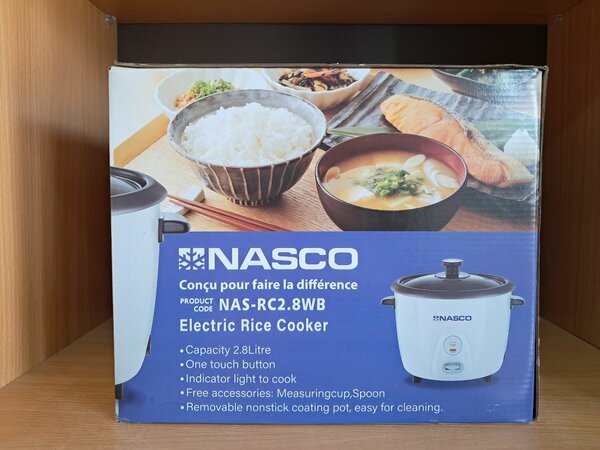 Black Nasco Electric rice cooker 2.8 litres