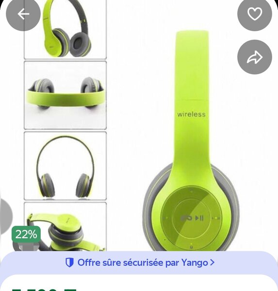 Casque Sans Fil Vert