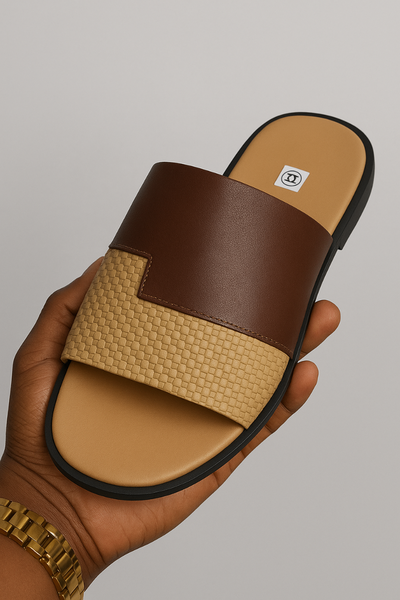 Sandales en cuir tressé homme