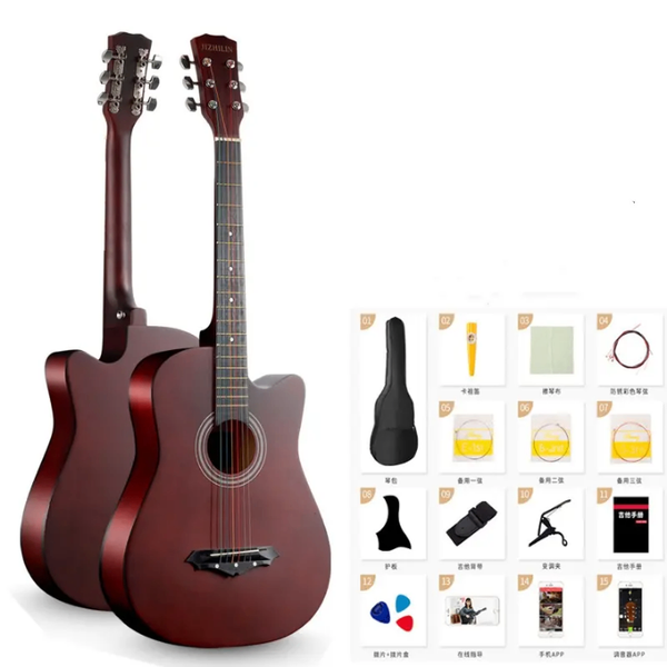 Guitare acoustiques 38pouces 6cordes