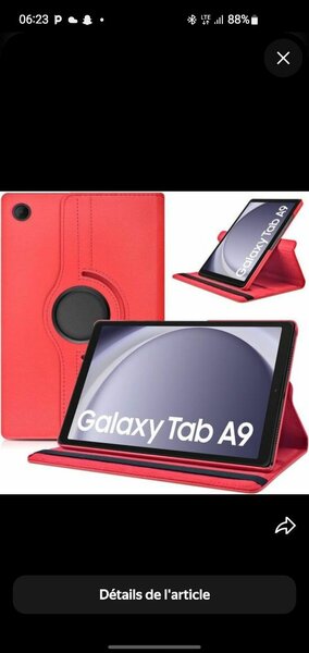 Étui rotatif Galaxy Tab A9