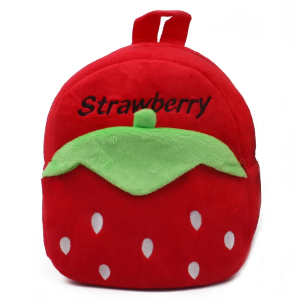 Sac à dos fraise peluche