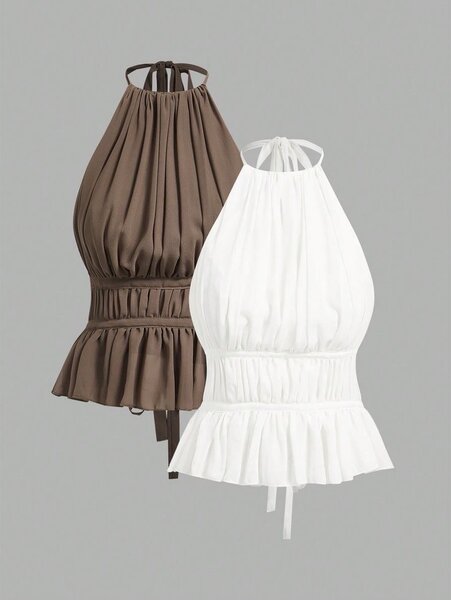 Top à col halter féminin