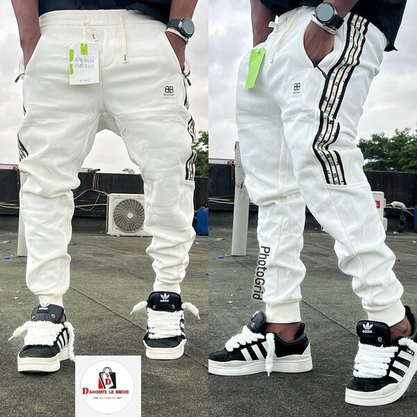 Pantalon de sport blanc homme