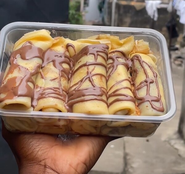 Crêpes fourrées au chocolat