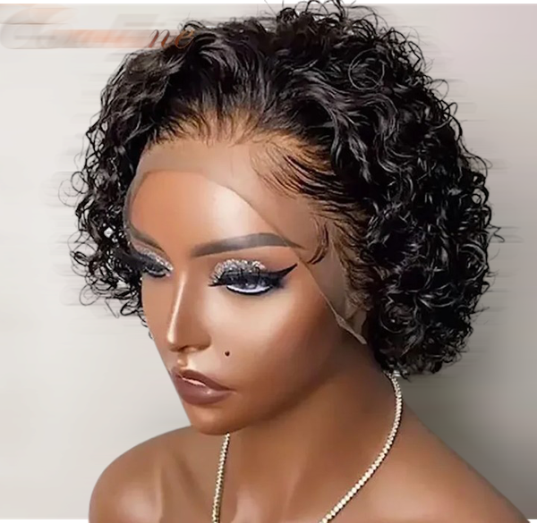 Perruque naturelle lace frontal pixie