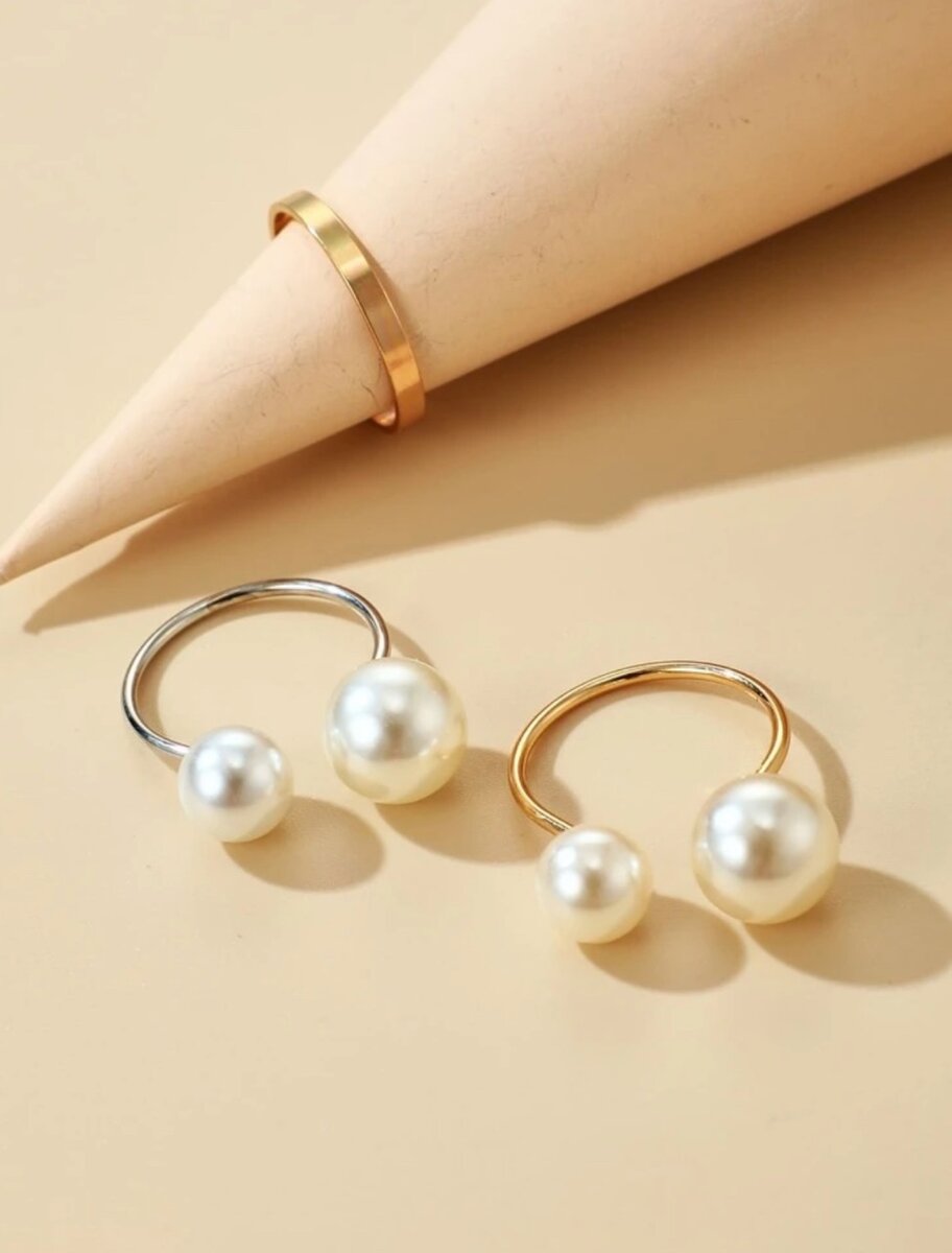 Imoli 3Pcs Faux Pearls