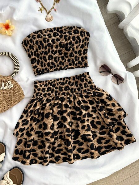 Robe Jupe Léopard Femme Sexy