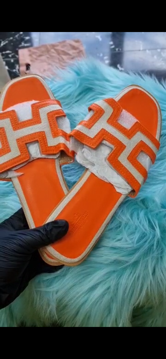 Sandales orange tendance