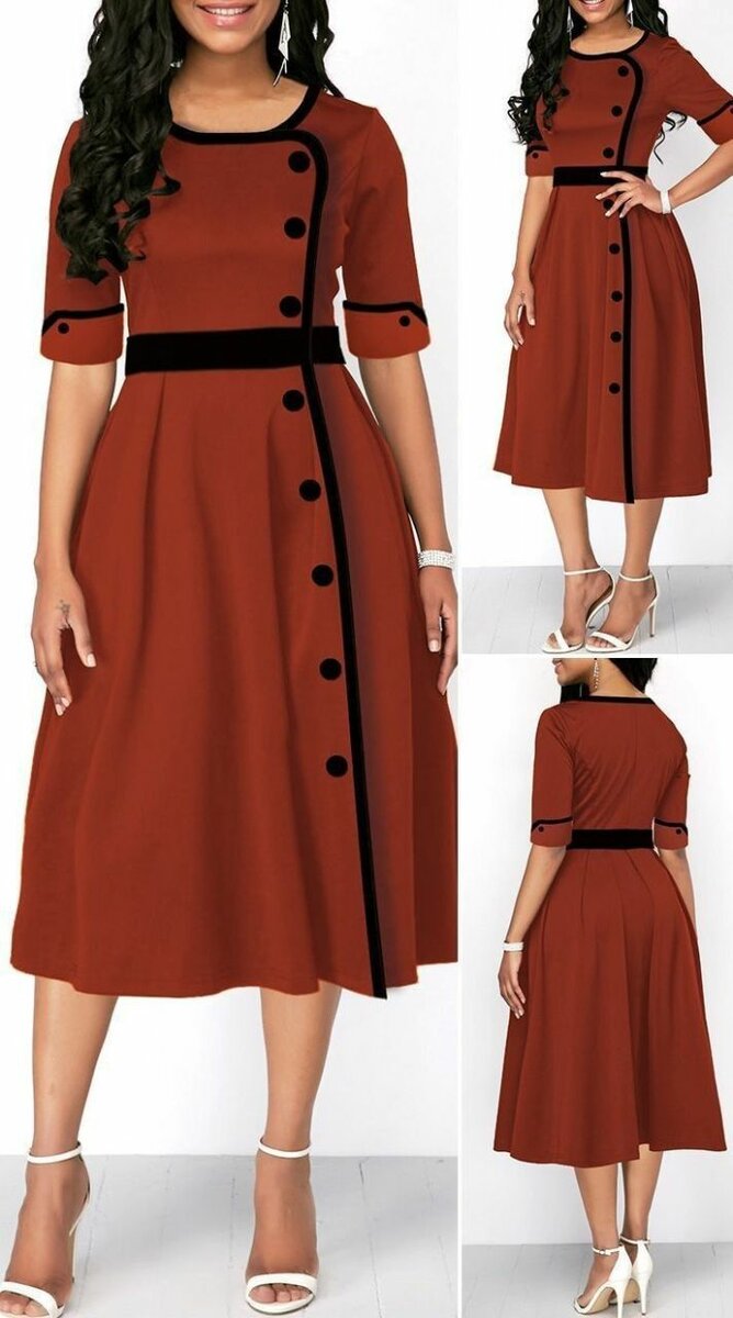 Robe Élégante à Boutons