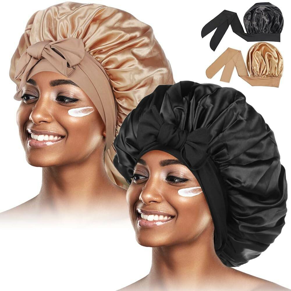 Bonnet en satin pour cheveux