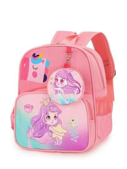 Sac à dos enfant sirène rose