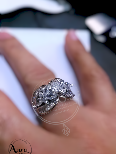 Silver stone earrings