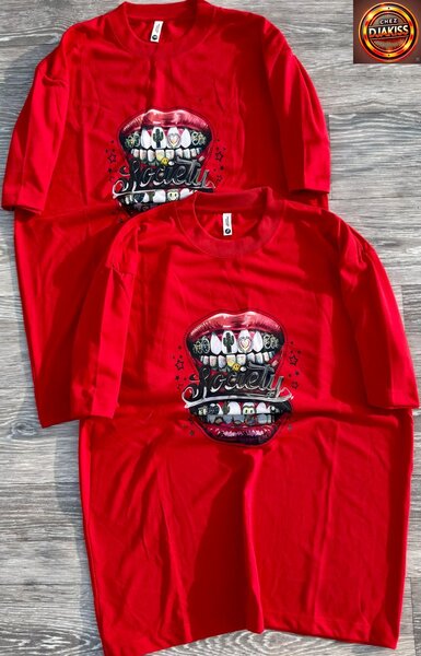 T-shirt rouge imprimé tendance