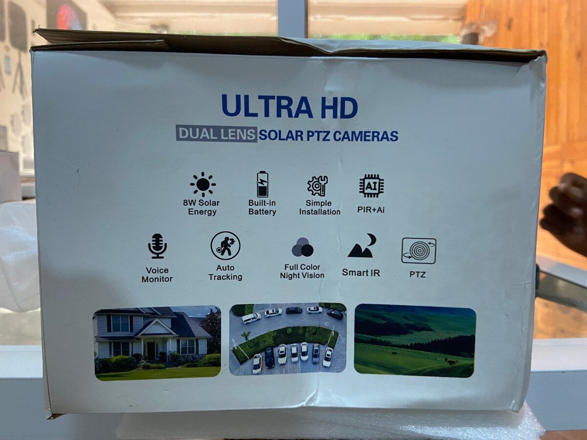 Double lens 4G SIM card outdoor camera