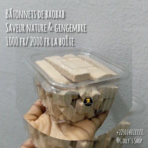 Bâtonnets de Baobab Gingembre
