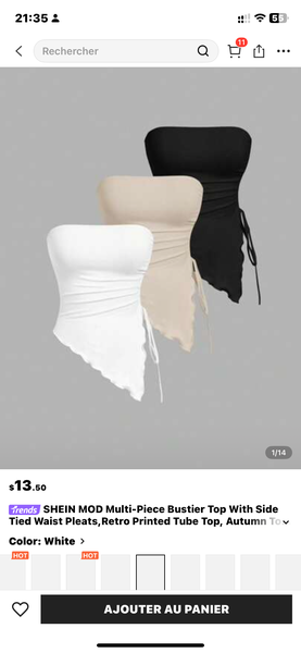 Top court rouge élégant