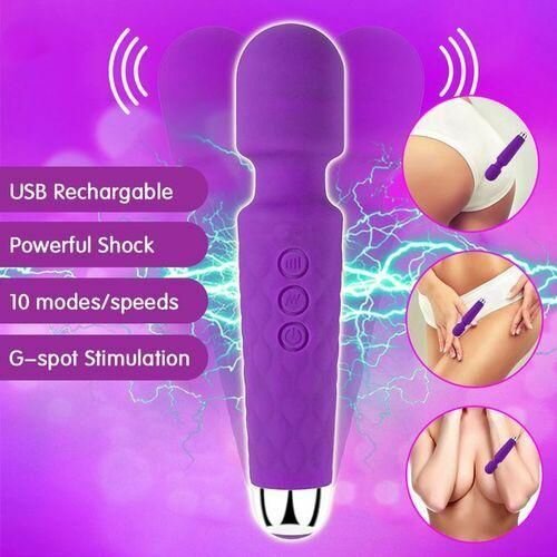 Vibromasseur puissant violet USB