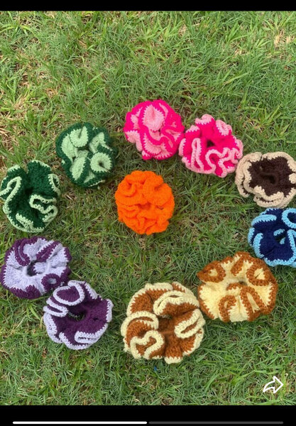 Chouchous tricotés colorés