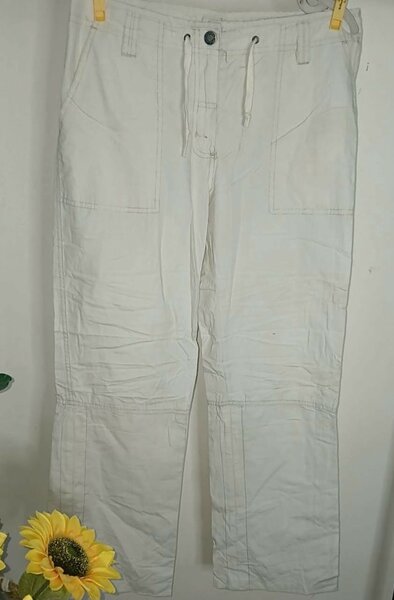 Pantalon cargo blanc