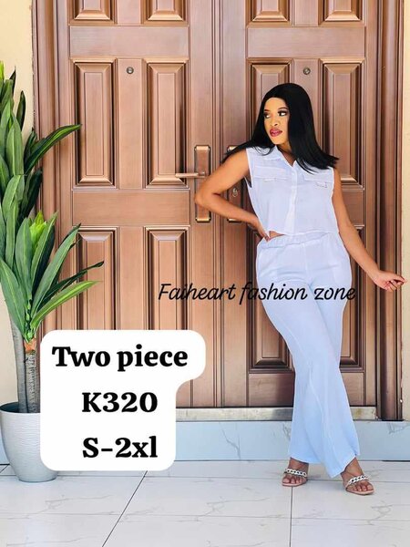 Women's suit,short-sleeved blouse and white trousers S-2xl