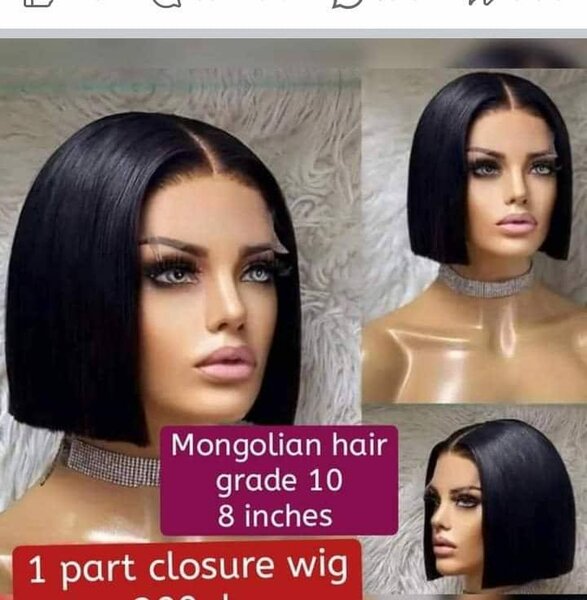 8inches bone straight wig