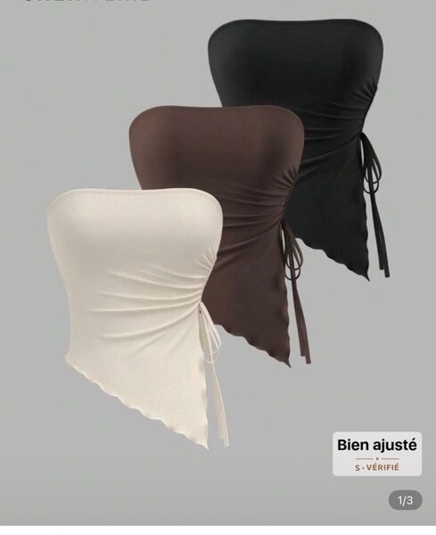 Top bustier bandeau élégant