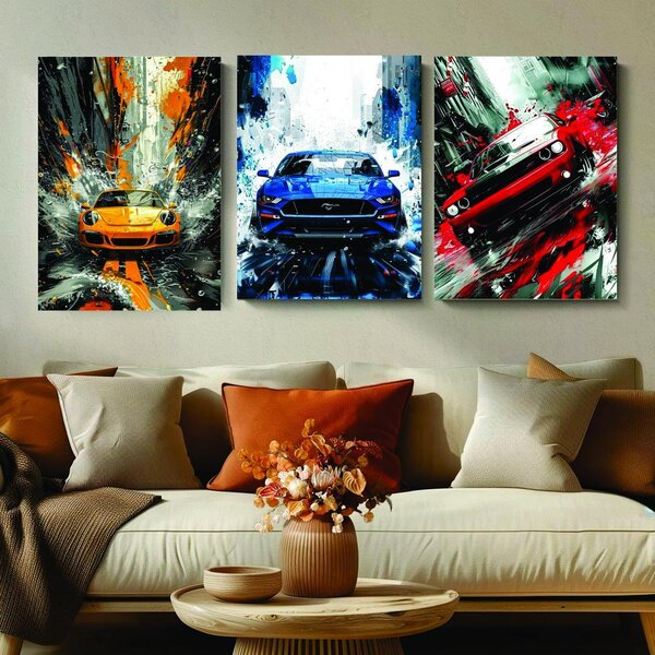 Colourful Cars Design Wall Art