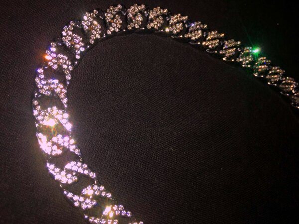 Collier chaîne en strass brillant