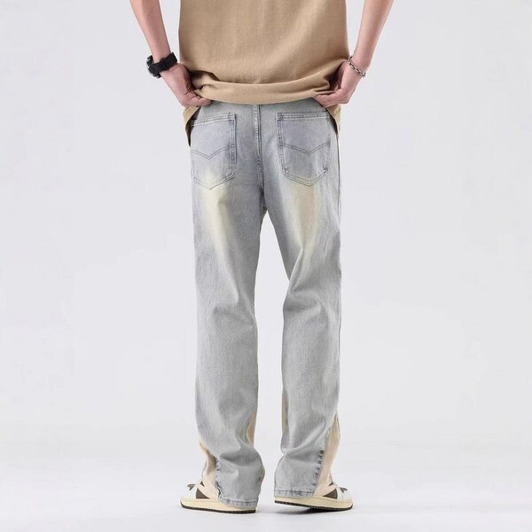Jean évasé homme délavé