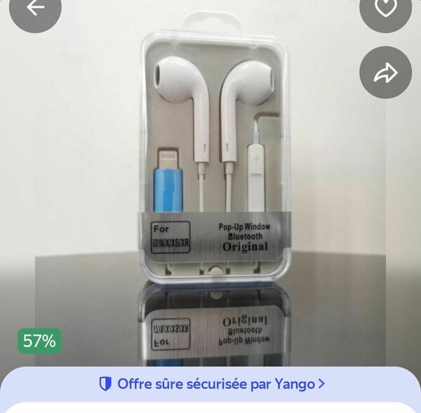 Écouteurs Stéréo Bluetooth iPhone