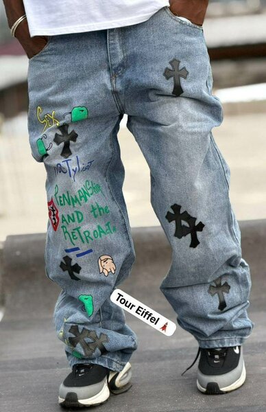 Jean baggy style graffiti