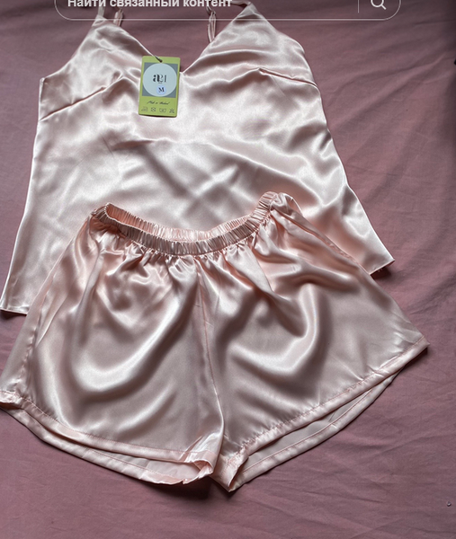 Women's Silk Pajamas, Top and Shorts