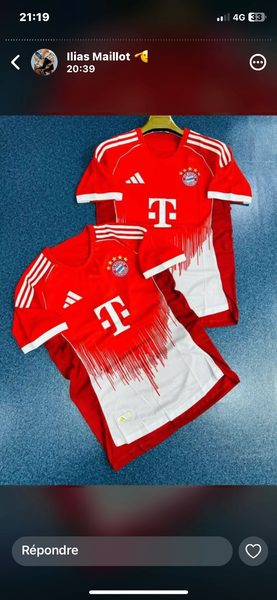 Maillot football rouge