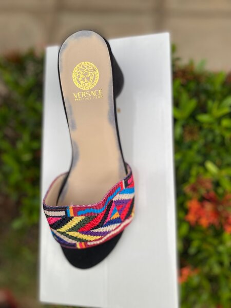 Sleek  Versace easy wear heel sandals