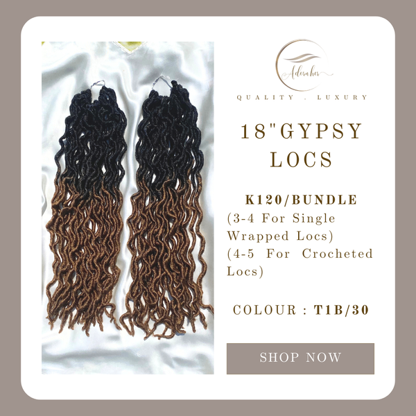 18 inch Gypsy Locs - Colour #T1B/30