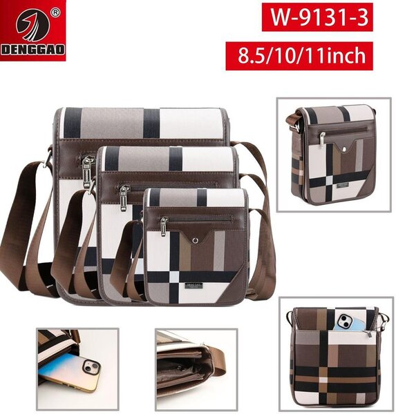 Sacoche homme multi-compartiments