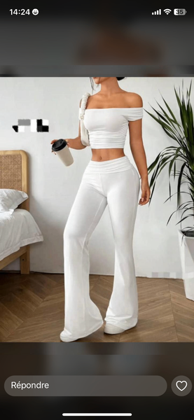 Ensemble blanc chic et confortable