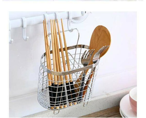 1 Pc Steel Spoon Holder Spoon Stands for Kitchen or Table