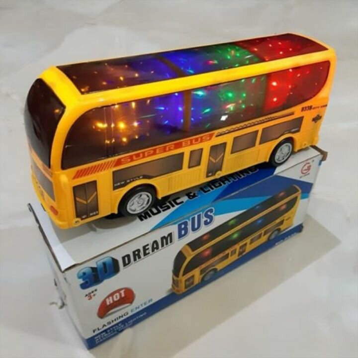 Bus lumineux musical blanc
