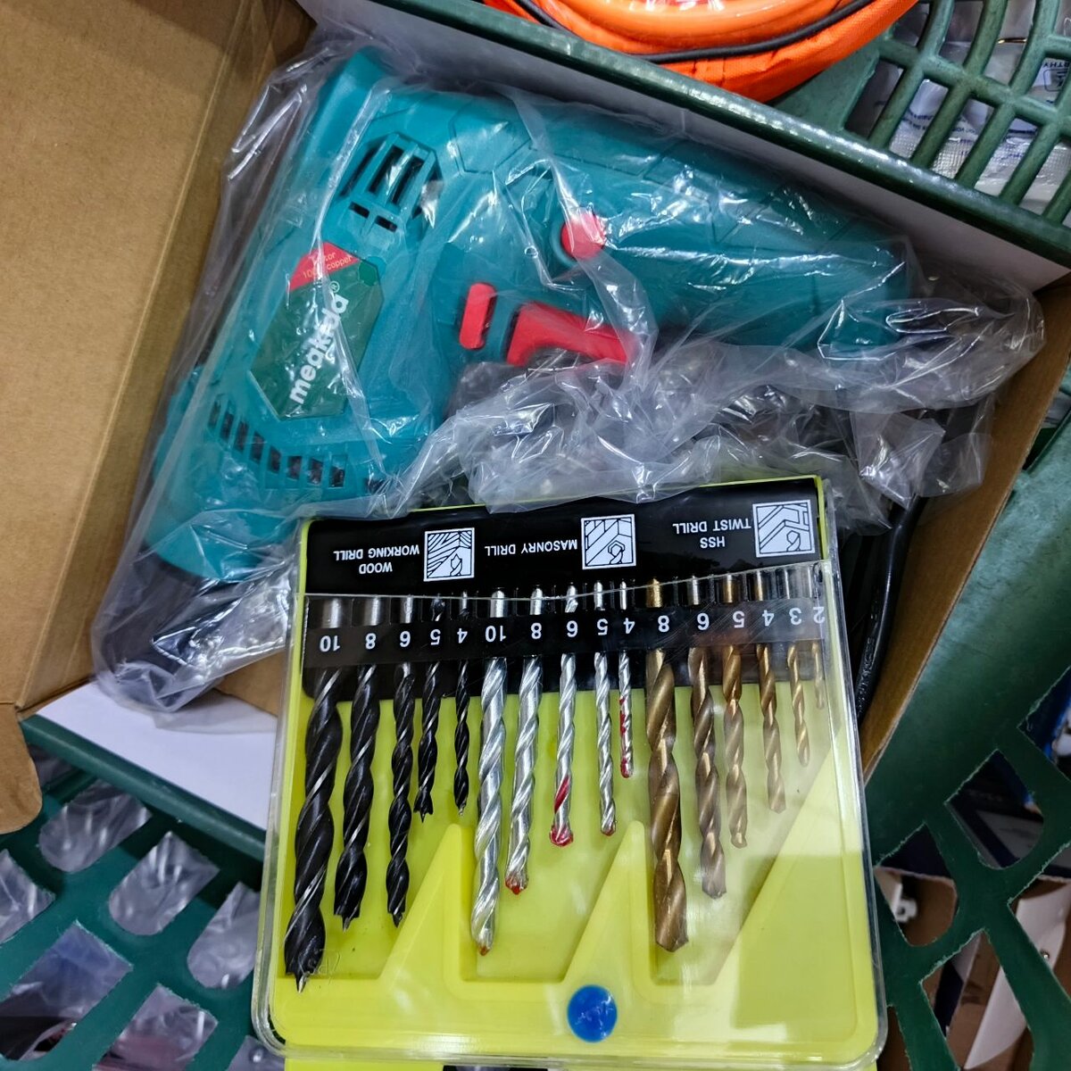 Perceuse+ mèches+rallonge 5m