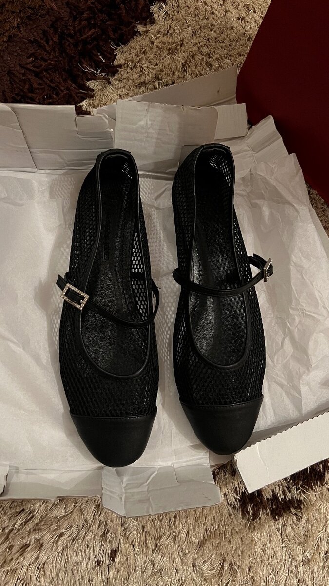 Продаю стильные балетки в сетку мюли. Носила 2 раза