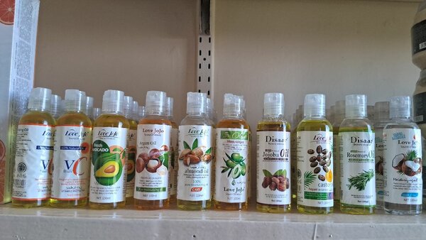 Various oils ( Argan,Almond, Avocado, Coconut, Olive,